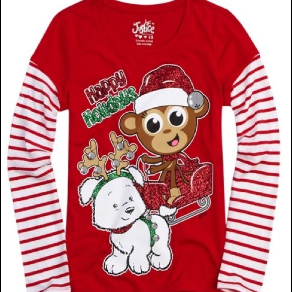 Justice Christmas Long Sleeve T-Shirt - Picture 1 of 5